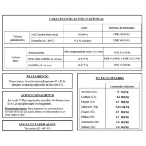 Sal marina granulada para descalcificador (saco 25 litros) ACUAPUR