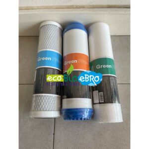 PACK 3 FILTROS 5 ETAPAS GREENFILTER ÓSMOSIS DOMÉSTICA