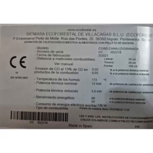 ETIQUETA-ESTUFA-DE-PELLETS-CÓRDOBA-CANALIZABLE-(Ecoforest)-ECOBIOEBRO