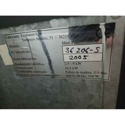 ETIQUETA-MINI-PLUS-ECOFOREST-2005-ECOBIOEBRO