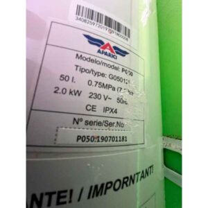 VISTA-ETIQUETA-PLACA-ELECTRÓNICA-TERMO-NOFER--APARICI-(SERIE-P050)-50-LITROS-2-KW-ECOBIOEBRO