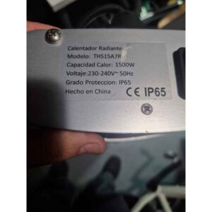 MANDO A DISTANCIA PARA CALEFACTOR INFRARROJO GLASS HOTSTRIP (THS15A7)