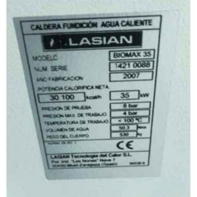 TORNILLO SIN FIN PARA CALDERA LASIAN BIOMAX 35