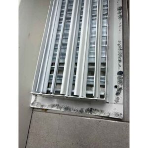 REJILLA PARA CONDUCTO CIRCULAR DOBLE DEFLEXIÓN BLANCA 625X125 mm