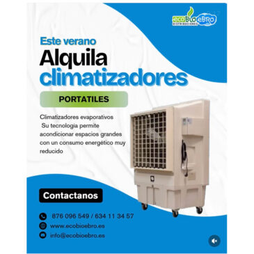 Alquiler de climatizadores evaporativos portátiles ecobioebro