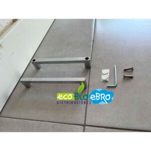 KIT 2 TIRADORES CROMO BRILLO PARA MAMPARA (RODAS) (NESGUEL)