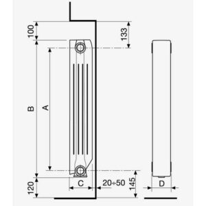 ESQUEMA-RADIADOR-ALUMINIO-BLITZ-SUPER-B4-(FONDITAL)-ECOBIOEBRO