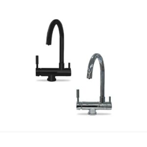 GRIFO-DE-COCINA-ABATIBLE-DE-3-VÍAS-EN-CROMO-NEGRO-(HIDROWATER)-ecobioebro