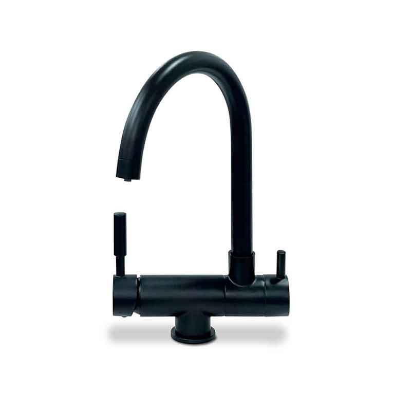 GRIFO-DE-COCINA-ABATIBLE-DE-3-VÍAS-EN-NEGRO-(HIDROWATER)-ecobioebro