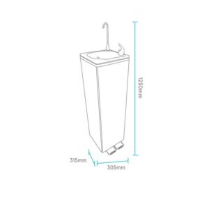 dimensiones FUENTE AGUA COLUMBIA FC 1760 INOX ULTRAFILTRACIÓN (con pedales) ecobioebro
