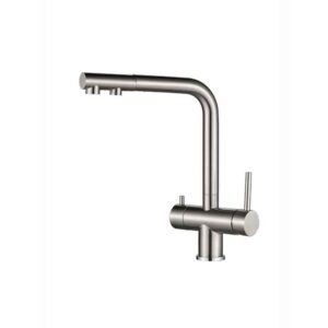 Grifo de cocina para osmosis PARIS de 3 vías mate (extensible) ecobioebro