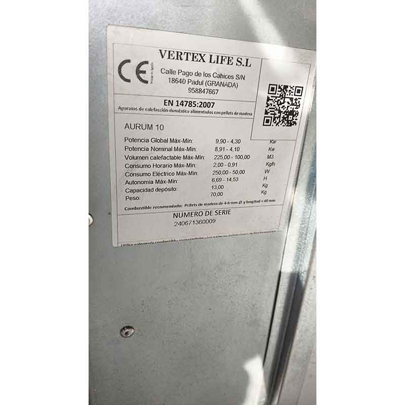 ETIQUETA-ESTUFA-AURUM-10-KW-ECOBIOEBRO