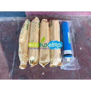 KIT 5 FILTROS REPUESTOS PARA OSMOSIS INVERSA LUFTHOUS HOME ECOBIOEBRO