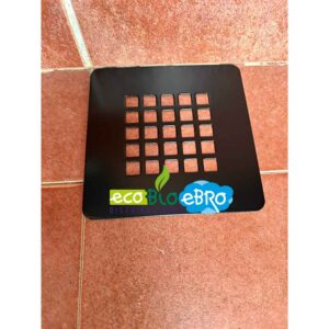 REJILLA DESAGÜE CUADRADA LACADA EN NEGRO 125 x 125 mm (platos de ducha) (Ral 9005) ecobioebro