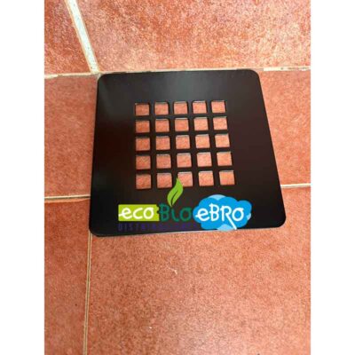 REJILLA DESAGÜE CUADRADA LACADA EN NEGRO 125 x 125 mm (platos de ducha) (Ral 9005) ecobioebro