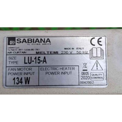 etiqueta RECUPERADOR SABIANA (LU-15A) ecobioebro