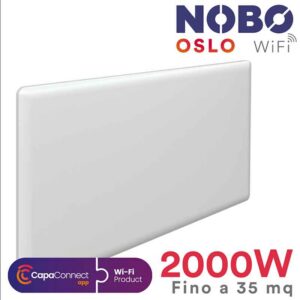 Radiador eléctrico noruego NOBO OSLO WiFi | 2000W | hasta 35 m² ecobioebro