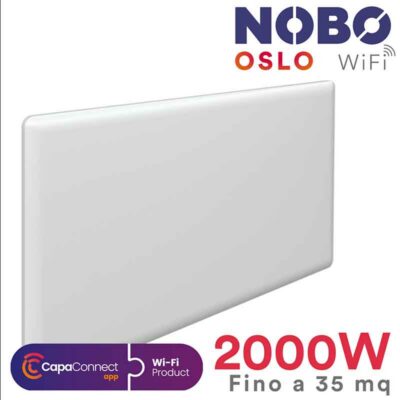 Radiador eléctrico noruego NOBO OSLO WiFi | 2000W | hasta 35 m² ecobioebro